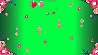 Green screen various effects | heart particles