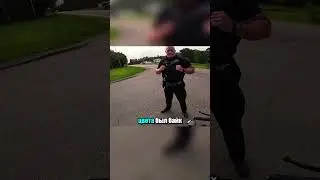 His friend dropped his motorcycle when he was stopped by a police officer.