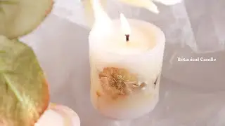 Candle Making Tutorial #17: Botanical Candle (safe to burn)