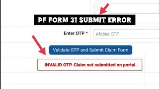 📢 INVALID OTP. Claim Not Submitted on Portal | Problem Solve 2026