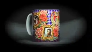 PERSONALISED PHOTO MUG RETRO PURPLE