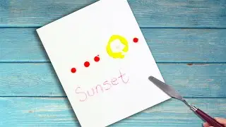 Sunset Acrylic Painting/Satisfying Painting Demo #1 | Creative World