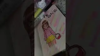 First draw in my new sketchbook //Markers_DIY #draw #anime #рек