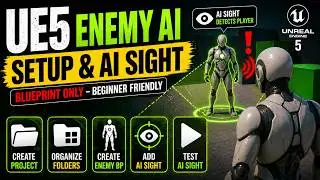 Unreal Engine 5 Enemy AI Series #1 – Setting Up Enemy Blueprint & AI Sight Blueprint Only
