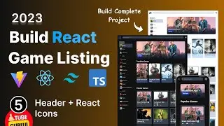 #5 Build Game Listing app with React Js, Tailwind CSS, Vite : Header