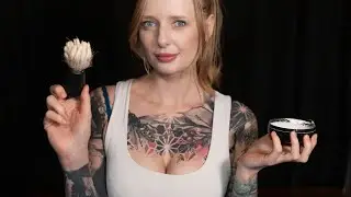 asmr men's grooming barber shop roleplay, haircut, shave 🪒