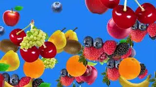 Falling Fruits green screen Fruits RAIN green screen/falling fruit loop
