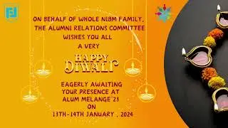 Diwali'23 Wishes by, Dr. Arindam Bandyopadhyay, Dean, Academic Program, NIBM Pune.