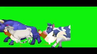 Derek The Sheep Stampede (V2) Green Screen