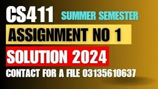 CS411 Assignment 1 Solution 2024 | CS411 Assignment 1 summer smeter 💯 Correct Solution