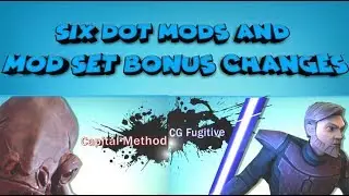 Six Dot Mods and Mod Set Changes Explained  star wars galaxy of heroes swgoh