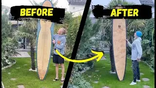 Longboard transformation | Old unsurfable board to brand new longboard