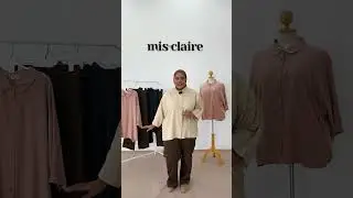 Mis Claire Plus Size Natasia Linen Batwing 3/4 Sleeve Shirt