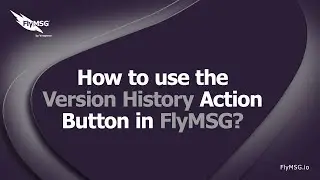 How to Use the Version History Action Button in FlyMSG?