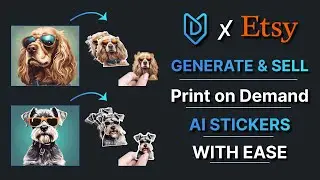 EASILY Create & Sell AI Print on Demand Stickers on Etsy or Shopify w/ MyDesigns 💰 PASSIVE INCOME 💰