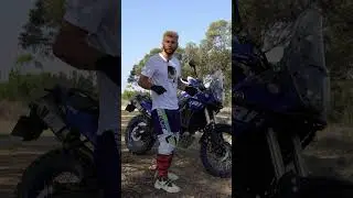 Balance lesson on ADV bike Yamaha Tenere - Бaланс стоя на турэндуро #tenere #shorts #adventurebike