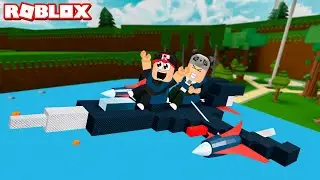 Jet Uçak Yaptık!! Yolu Bitir ve Hazineyi Kazan - Panda ile Roblox Build A Boat For Treasure