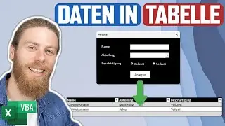 UserForm Daten in Tabelle schreiben | Excel VBA