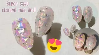 super easy cushion nail art | quilted nail art | with polygel