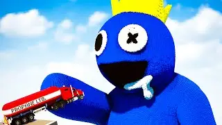 Cars vs Blue (Rainbow Friends) | Teardown