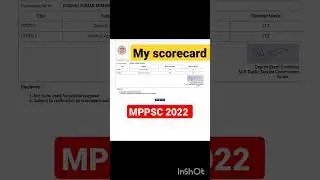 MPPSC 2022 SCORECARD || MPPSC 202 CUTOFF 