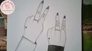 How to draw a Best friends Drawing || Friendship Drawing Easy #bestfriend