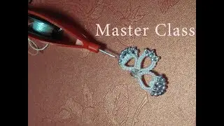 Большие пико с бусинами на кольце(Tatting,Frivolité, Orecchini, Фриволите,Encaje, 梭織) FREE PATTERN