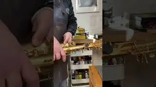 Repairing saxophone pad leakage and pushed-in pillar