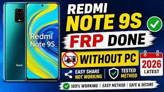 Redmi Note 9S (MIUI 14)  FRP Done Without PC 🔥 2026 Tested Method | Easy & Working