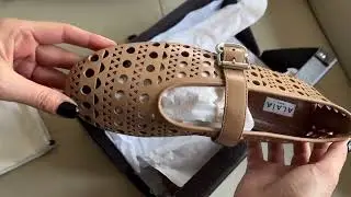 ALAÏA PERFORATED LEATHER BALLET PUMPS UNBOXING