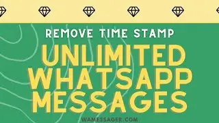 WAMessager Tutorial How to remove timestamp from WA Messages | Bulk WhatsApp Messaging | WA Sender