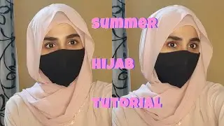 SUMMER Hijab Tutorial with Mask Using as A Niqab |Hijabpreneur