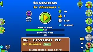 CLASSICAL VIP DEMON | Classicism by G0ldcraft - Verified by ztilB | Geometry Dash