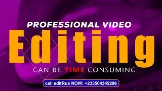 editRus  bring us your files and we will do the edit for you at affordable cost