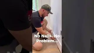 The BEST Way to Install Baseboard Trim! No Nails! 