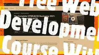 Free Web Development Course With Free Certificate || Free Udemy Courses || HTML & CSS Bootcamp 2021