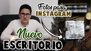 🥰 NUEVO Escritorio estilo industrial de metal y madera para fotos de instagram