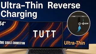TUTT S8Ultra Triple Portable Monitor | UltraThin & UltraLight Laptop Extender | Single Cable 