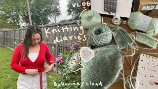 restarting my cloud sweater & finished ballerina wrap cardigan ❣️ | vlog