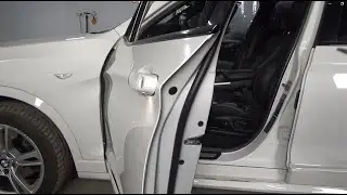 How to Remove the door lock cylinder, handle and exterior door trim and seals. BMW X3 F25.