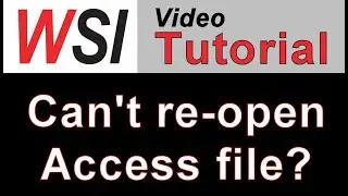 Can't re-open Access database and the lock file won't go away? Here's a solution.