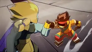 MK vs Azure Lion Scene | Lego Monkie Kid