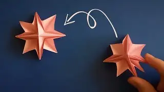 Крутящаяся звёздочка: простая оригами игрушка из бумаги своими руками 🌟 Easy Action Star Origami Toy