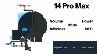 how to repair iPhone 14 pro max power volume mute switch flex - narrated walkthrough