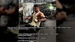 Cable Chest Press With Dropset