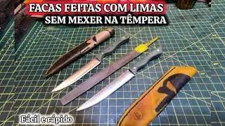 Make a knife from an old file using the file's own temper.