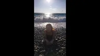 Пляж Батуми, Грузия, волны после дождя. Реальное видео! Смотреть всем!)))