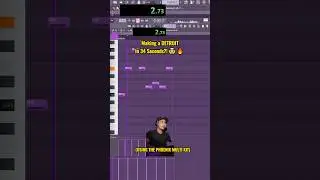 Making a Detroit beat in 34 seconds 🤯😳  #flstudiobeats #flstudio #musicproduction