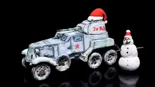 Soviet BA-10 Armored Car-1/100- Zvezda- Building & Brush Painting
