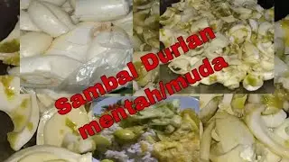olahan durian,sambal durian mentah,